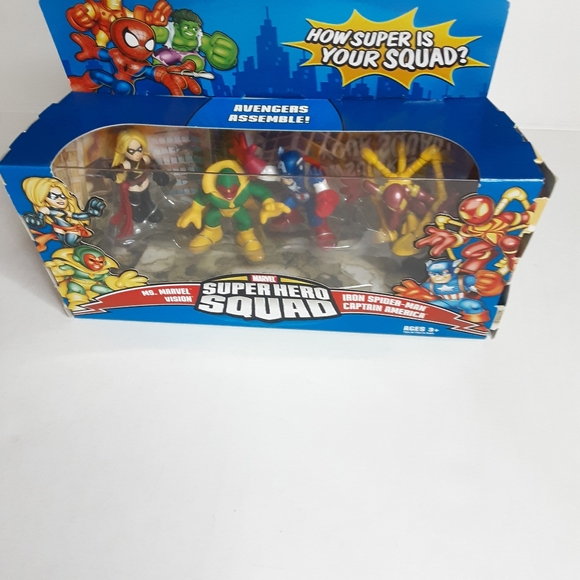 MARVEL SUPER HERO SQUAD  MS. MARVEL VISION IRON SPIDER-MAN CAPTAIN AMERICA - Picture 5 of 7